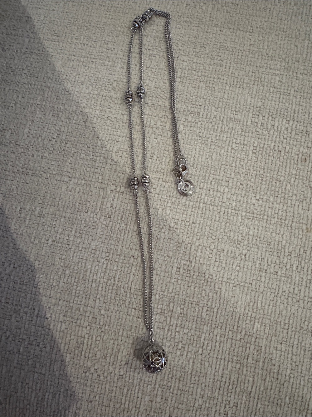 Sterling Silver Filigree Pendant Necklace in Silver